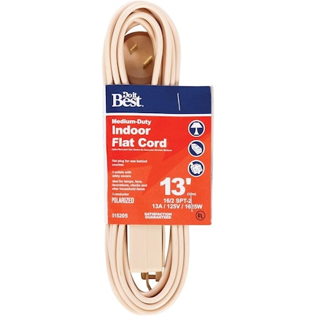 All-Source SPT-2 Extension Cord, 16 AWG, Indoor, 16/2, 3 Outlets, Tan, 13 ft IN-PT2163-8I-3PK